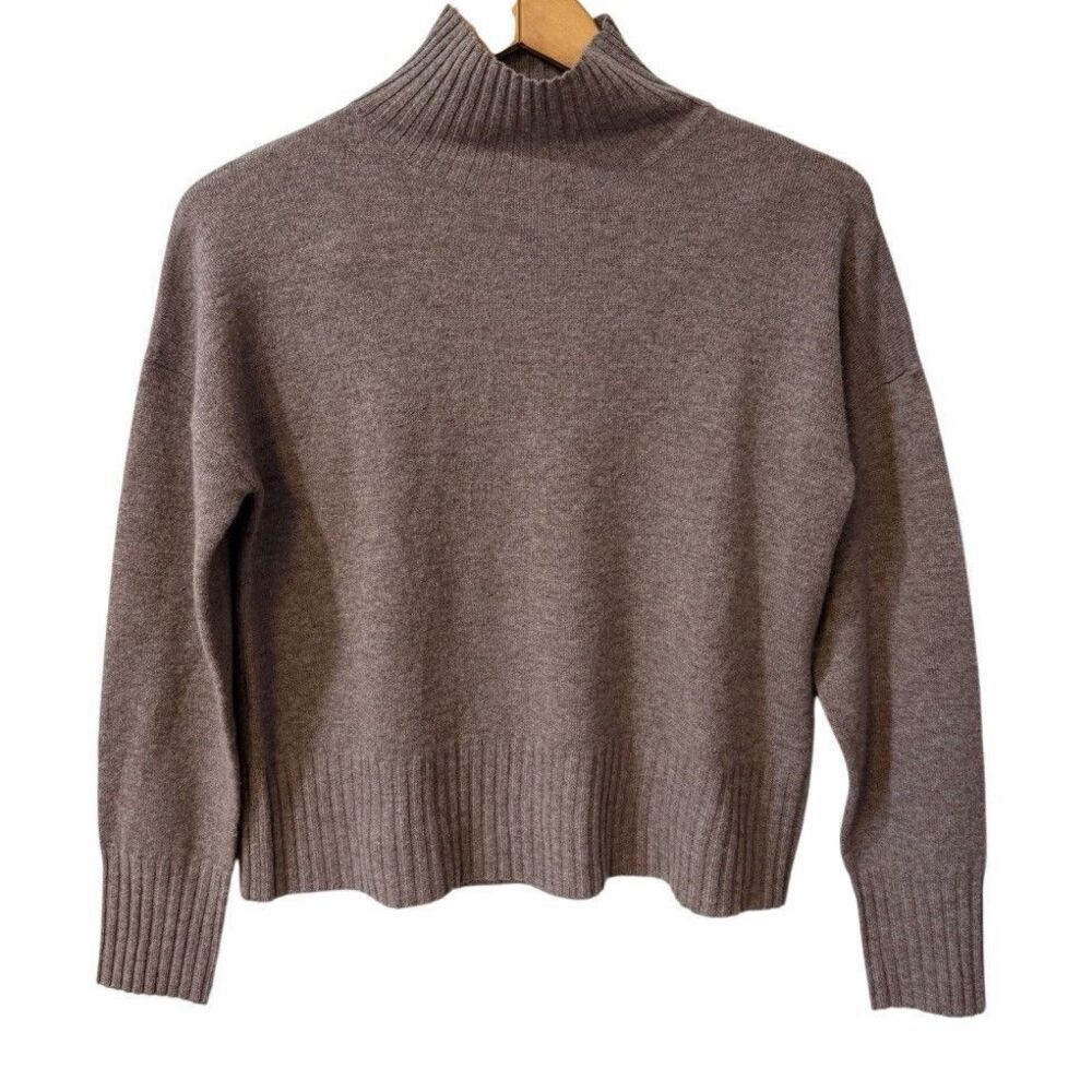 Kinross Womens 100% Cashmere Turtleneck Sweater Size Large Slim Fit